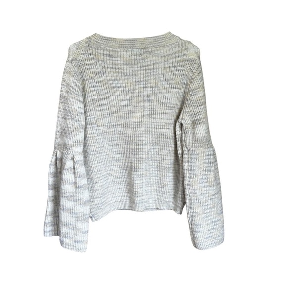 Princess Polly Bell Sleeve Crewneck Sweater Cream Gray XS/S - Picture 5 of 9